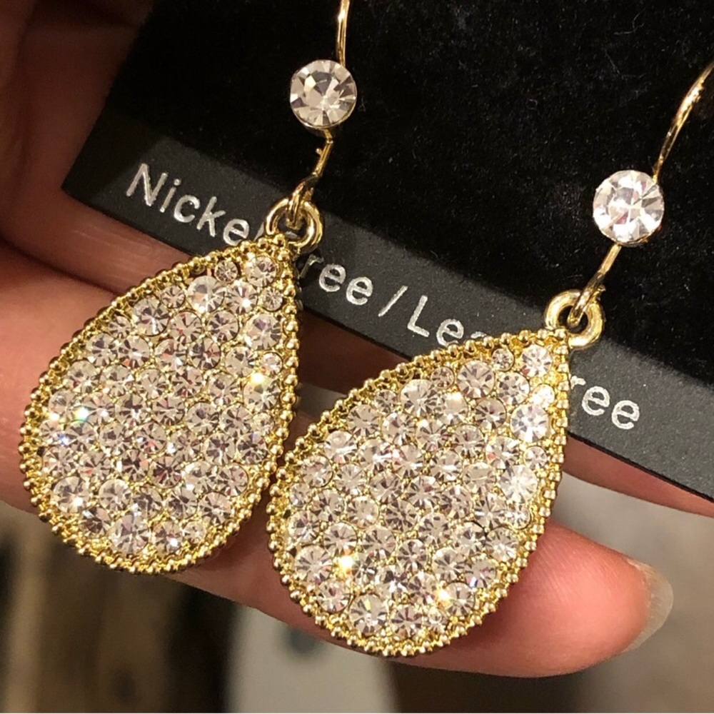 Rhinestones Pave Earrings